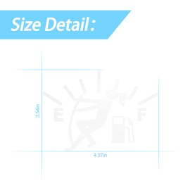 Blilo Funny Girl Car Stickers High Gas Consumption Decal Fuel Gage Empty Stickers Fit Car, Trucks, Motorcycle, SUV (White/Girl)