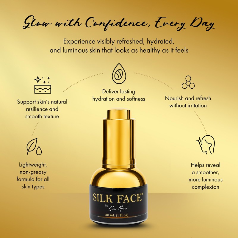 SILK FACE Elixir Serum by Coco March – Anti-Aging, Hydrating