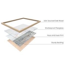 HAUS AND HUES Coastal Wall Art - Vintage Frame Prints and Oil Paintings Collection for Timeless Wall Art, Ocean Views, Nature Inspired, and Antique Charm (Beige Frame, 11x14)