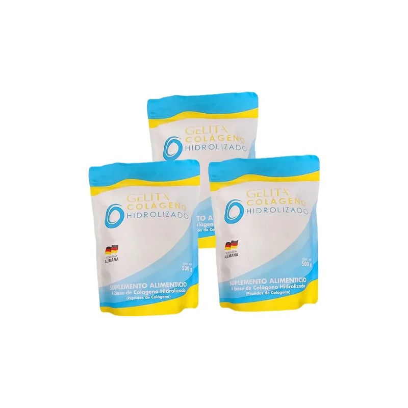 Colágeno Hidrolizado Gelita 3 Pack 500gr