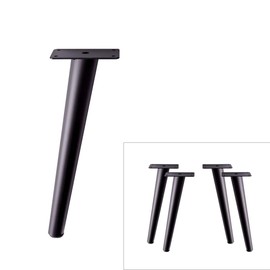 Slant Furniture Metal Legs - Set of 4 New (Black 12"H)
