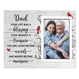 SteadStyle Memorial Gifts - Memorial Picture Frames for Loss of Father - Dad Picture Frame - Sympathy Gifts for Loss of Dad, Bereavement Gifts for Loss of Father, Fits 4x6 In Photo