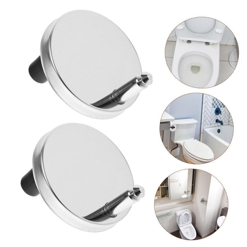 Operitacx 2 Sets Stainless Steel Toilet Seat Replacement Accessories Toilet