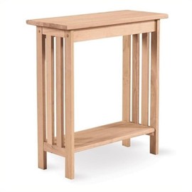 Pemberly Row Transitional Wood Mission Entry Table in Natural