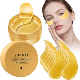 Parches para Ojos 24k Oro, 60 Pares Ojeras Patches Hidrogel para Adulto