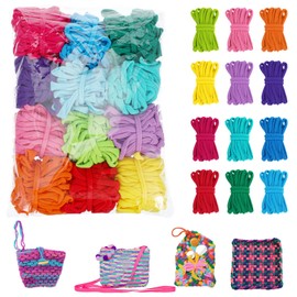 600 Pcs Loom Loops Pastel Weaving Loom Loops Potholder Colorful Loops Elastic Weaving Loops Craft Flexible Loom DIY Kit Colorful Weaving Crafts for Kids Adults DIY Crafts Supplies