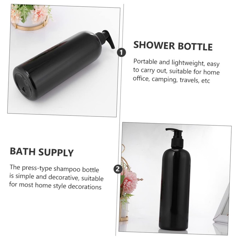 Healeved 4pcs Refillable Toiletry Bottles Press-Type Squeeze Bottles for Lotion