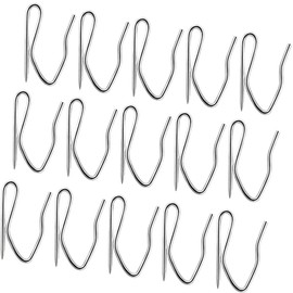 60 Pcs Metal Curtain Hooks,Rustproof Stainless Steel Plated Nickel Hooks Heavy-Duty Offset Pin-On Drapery Decorative Hooks Shower Hooks for Window Shower Curtain(3cm x 2.5cm,Silver)