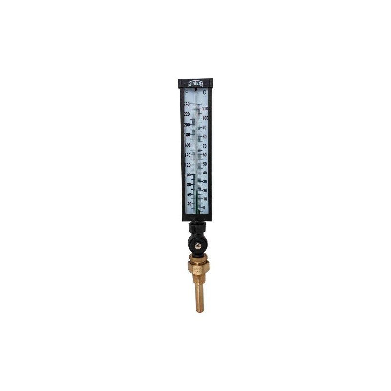 Winters TIM100LF Well Thermometer, 3/4 NPT, 30/240 degrees F, 1%