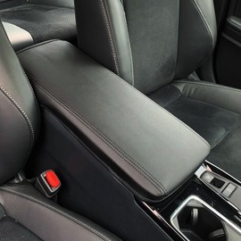 Areeyils Car Center Console Pad Armrest Cover for 2025 Toyota Camry Accessories，Black Leather Toyota Camry 2025 Accessories Center Arm Rest Cover Protector