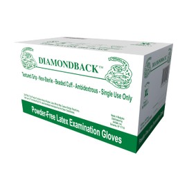 DIAMONDBACK Heavy Duty Latex Exam Gloves, Textured Grip, Powder Free, 8 Mils Thick (1000, X-Large)