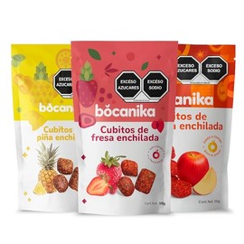 BOCANIKA Fruta Enchilada 100% Natural - 6 Piezas de 50g c/u - Gomitas Enchiladas de Fruta - Snack Sin conservadores Sin Grasas - Superfood, Gluten fre