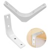 Jiozermi 8 Pcs Heavy Duty White L Brackets, 3 x