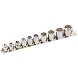 Socket Set, SAE, 3/8 in. Dr, 10 pc