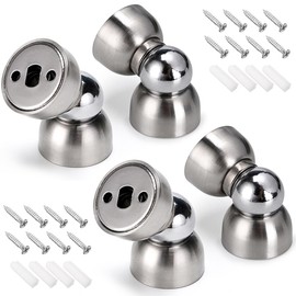 Sumnacon Powerful Magnetic Doorstop - 4 Pcs Stainless Steel Mini Door Stopper, Heavy Duty Magnetism Door Holder for Bedroom Bathroom Kitchen Home Office,Silver
