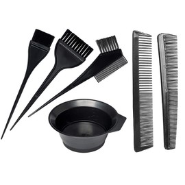 Ekan Professional Use Hair Coloring Dyeing Kit Brush with Bowl, Black (Pack 1)
