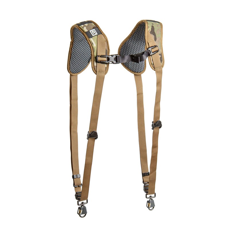 BLACKRAPID Double Camera Harness - Multi-Terrain Camo, Designed For 1