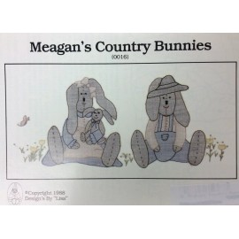 DESIGN'S BY LISA SHADOW STITCHING #0016- MEAGAN'S COUNTRY BUNNIES