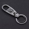 AIXUAN Zinc Alloy and Black Leather Keychain, 2 Keys Rings,Comes