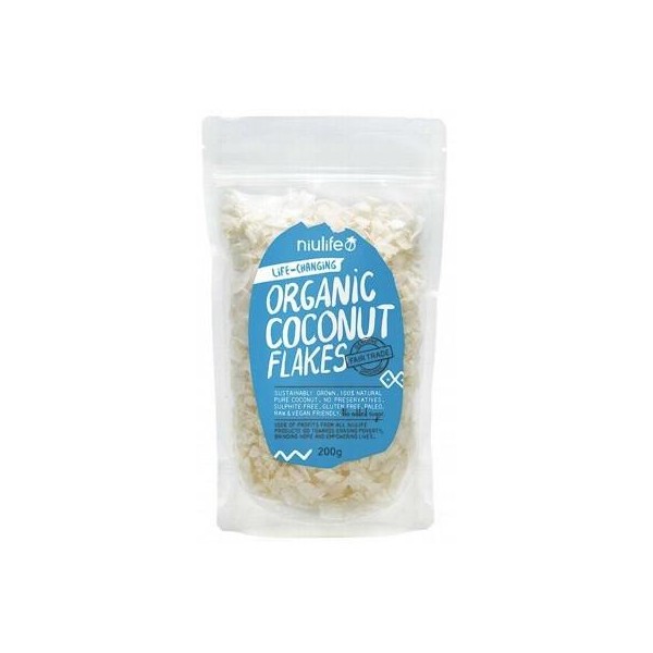 NIULIFE Organic Flaked Coconut  200g