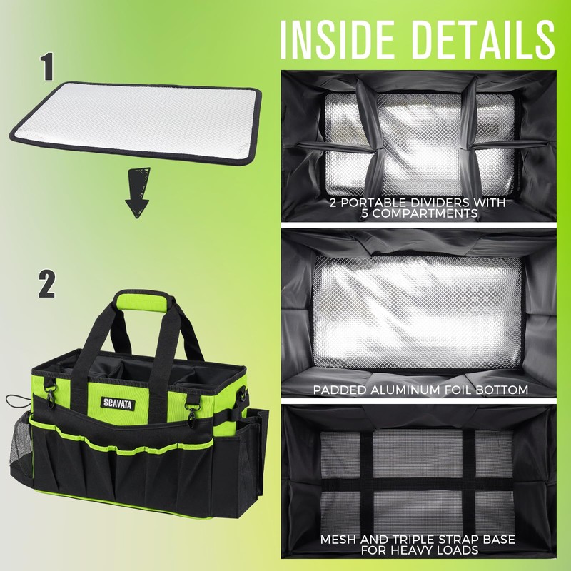 SCAVATA Wearable Cleaning Caddy Bag, Cleaning Caddy Supplies Organizer with