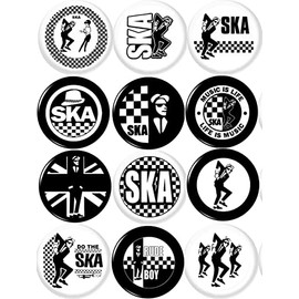 SKA x 12 NEW 1 inch pins buttons badge rude boy 2 tone skank dance specials punk …