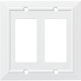 Franklin Brass Classic Architecture (1-Pack) Decorative Light Switch Cover Pure White 1-Gang Decorator/Rocker Wall Plate Electrical Outlet Guard W35243-PW-C