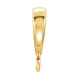 Solid 14k Gold Bail in Solid 14K Yellow/White Gold For Jewelry Pendant charm Making (Bail Opening: 4.7x3mm, Yellow Gold)