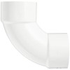 Spears 406-S Series PVC Pipe Fitting, 90 Degree Sweep Elbow,