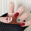 Christmas False Nails, Snow Press on Nails, Christmas Tree Stick