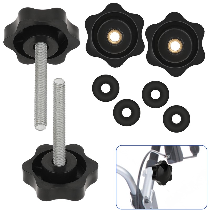 2 Pack Adjustment Knobs Rollators Walker Accessories Adjustable Height Arm