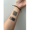2 Sheets Temporary Barcode Tattoo QR Code Tattoo Barcode Tattoo