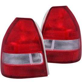 Anzo USA 221135 Honda Civic Red/Clear Tail Light Assembly - (Sold in Pairs)