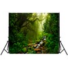 Fmarui Tropical Jungle Backdrop Rain Forest Evergreen Forest Small Waterfall