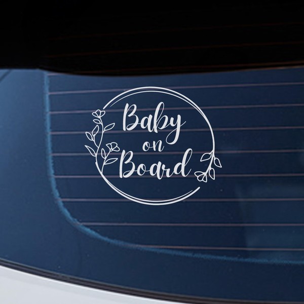 Baby on Board Signs for Car, 6.5 x 6 Baby