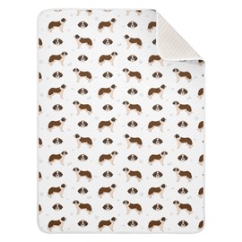 KICPOAY Dog St Bernard Cute Baby Swaddle Blanket for Boys and Girls, Muslin Baby Receiving Swaddle Blanket, Soft Cotton Nursery Swaddling Blankets for Newborn Toddler Infant