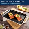 Country Living Enameled Cast Iron Grill Pan, Family Sized Rectangular