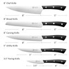 PAUDIN Kitchen Knife Set, 5-Piece Knife Set, Ultra Sharp Chef