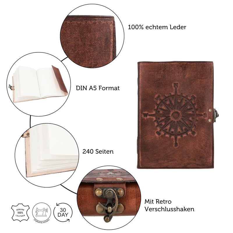 Gusti Leather A5 Leather Notebook Book Diary Sketch Book Photo