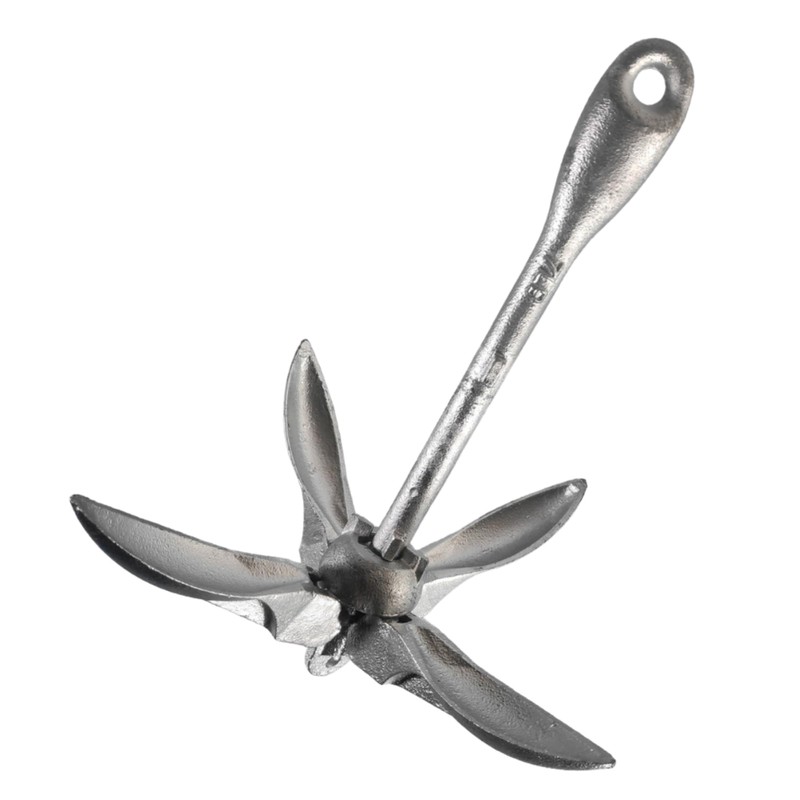 MarineNow Galvanized Folding Grapnel Boat Anchor - Choose by Weight