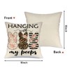 MODOVOS Bunny Eggs Peeps Easter Pillow Covers 18x18 Set of