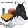 SWKJ Drawstring Bag, Large PE Bag Drawstring Gym Bag with