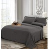 Elegant Comfort Luxury Soft Bed Sheets Dobby Stripe 1500 Thread