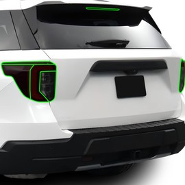 BOGAR TECH DESIGNS Precut for Ford Explorer 2020-2024 Full Rear Taillight Reflector Sidemarker Tint Kit, Dark Smoke