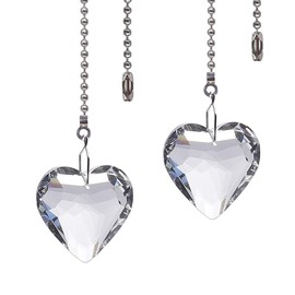Ceiling Fan Pull Chains Clear Crystal Prism Ball Ornaments 20 Inches Chain Pull Chain Connectors Decorative Extension for Ceiling Light Lamp Fan Chain 2 Pack