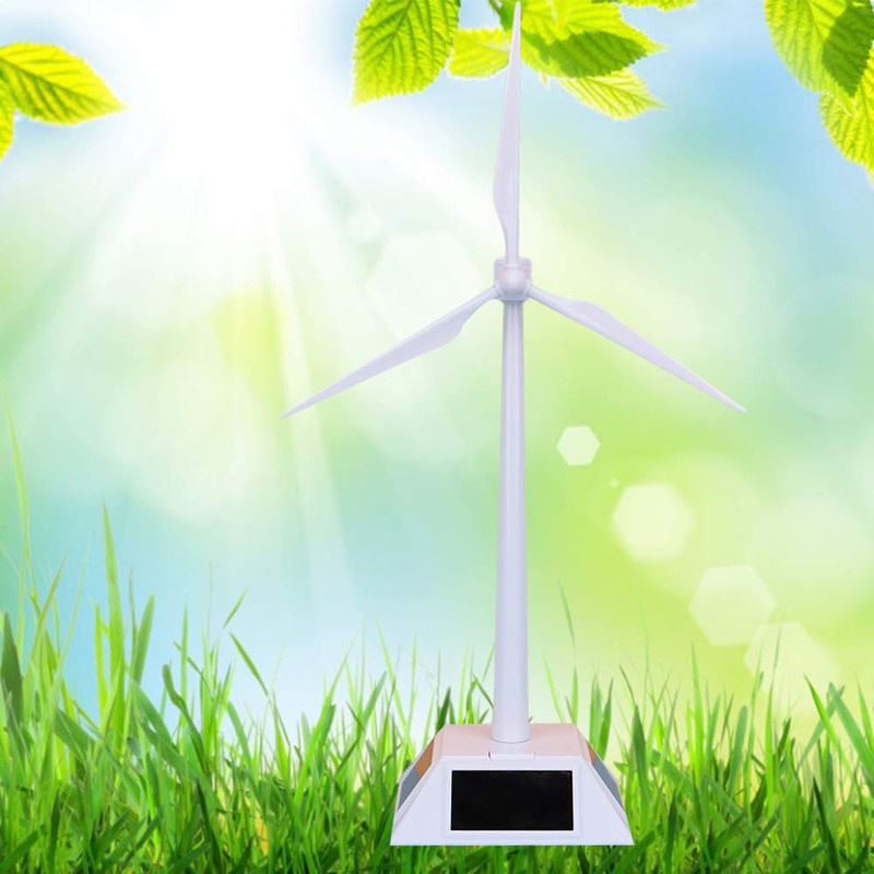 Fyearfly Mini Solar Energy Windmill, Kids Intelligent Plastic Solar Windmill