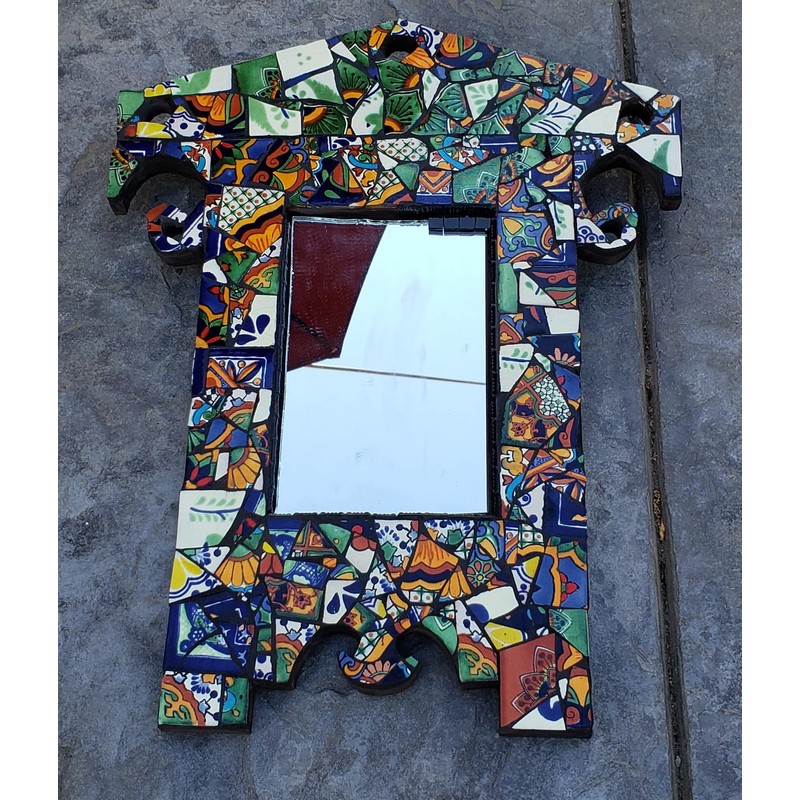 Broken Mexican Talavera Tiles Handmade Mix Designs 10 Pounds