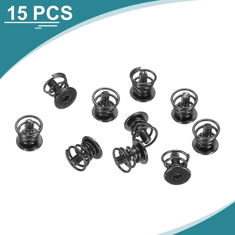 sourcing map GPU Spring Screws, 15pcs M2x5.5mm 5.5mm Spring OD