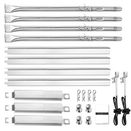Hisencn Grill Parts for Charbroil Performance 4 Burner Gas Grill 463365021 463365522 463352521, 5-Burner 463450022, 2 Burner 463630021, Heat Tent G325-0002-W1, Grill Burners G327-2100-W1