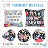 Tranqun 6 Pcs Composition Notebook Classroom Pillow Covers 18 x
